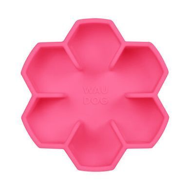 Миска для медленного кормления WAUDOG Silicone розовый, 750мл