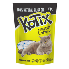 Наповнювач Котікс силікагелевий для котячого туалету Kotix, всмоктуючий, 5л (2,35 кг)