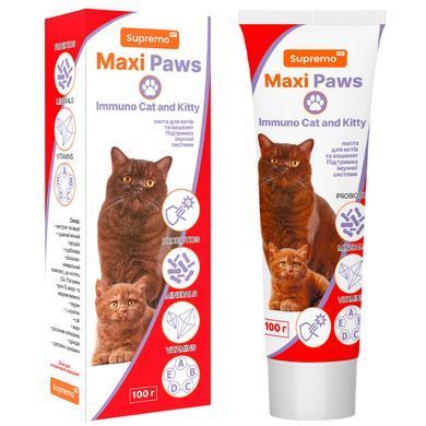 Фитопаста MAXI PAWS для иммунитета котят и взрослых кошек, 100г
