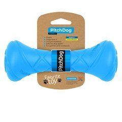 Гантель для апортировки собак PITCHDOG 19 см, диаметр 7 см, голубая