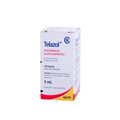 Телазол для общей анестезии собак и кошек, 100 мг