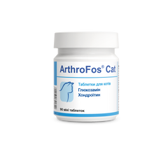 АртроФос Кет Долфос, харчова добавка з глюкозаміном та хондроїтином для кішок, 90 пігулок