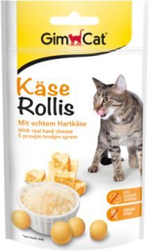 Лакомство GimCat Kase-rollis сырные роллы для кошек, 80 таб/40 г