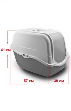 Туалет-бокс з фільтром ROMEO для котів, 57*39*41см, корал