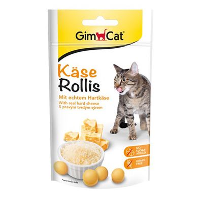 Ласощі GimCat Kase-rollis сирні роли для котів, 80 таб/40 г
