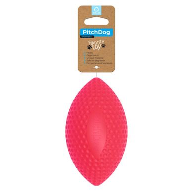Игровой мяч для апортировки PitchDog, диаметр 9 см, цвет розовый