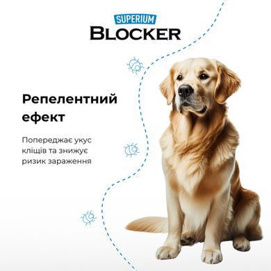 Нашийник Блокер Суперіум Blocker протипаразитарний для собак, 70 см