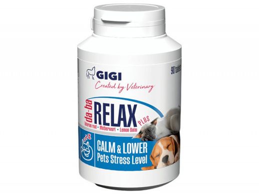 Да-ба Релакс Плюс GIGI для зміцнення нервової системи собак та котів, 90 табл