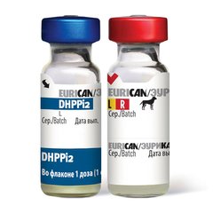 Эурикан DHPPi2+LR вакцина против чумы, аденовирозов, парвовироза, парагриппа-2, лептоспироза, бешенства для собак, 1 доза