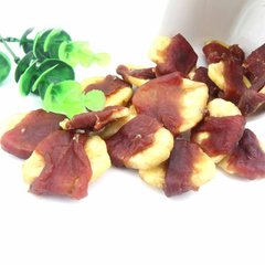 Ласощі для собак "Селянські Смаколики" качині cкибочки на бананових чіпсах 3-4,5 см, 500г