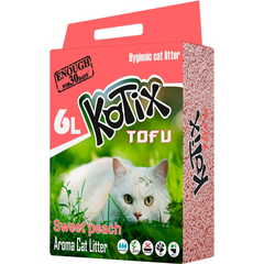 Котікс Тофу KOTIX TOFU наповнювач для котячого туалету Солодкий персик, 6л