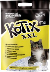 Наповнювач Котікс силікагелевий для котячого туалету Kotix XXL, всмоктуючий, 10л (4,5 кг)