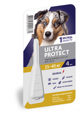 Ультра Протект ULTRA PROTECT капли от блох и клещей для собак 25-40 кг, 1 пипетка