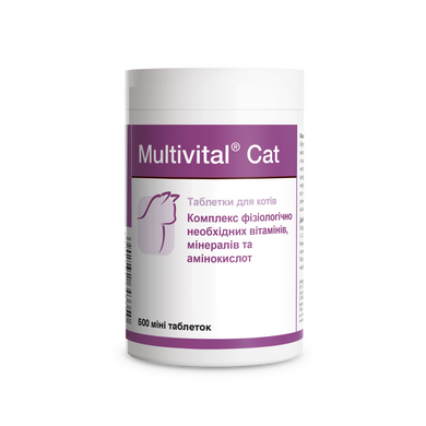 Мультивитал Кэт Долфос, витаминно-минеральный комплекс для кошек, 500 таблеток
