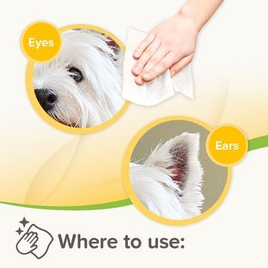 Вологі серветки Beaphar Pet Wipes Ear & Eye для очищення вух та очей у собак та котів, 30шт